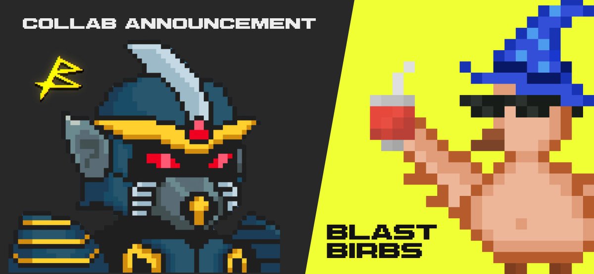 Blastbirbs x Blastroid 🤝

@blastroid_xyz The first project with a combination of ERC721 + ERC404. 👀
Evolve your character by using the ERC404 collection to level up and become stronger.  

To celebrate our collab we are giving away 3 BIRBS! 
1) Follow @blastroid_xyz and