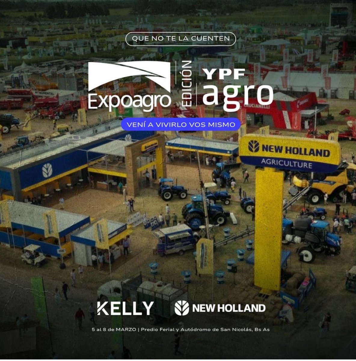 AgricolaKelly's tweet photo. Ya se viene, mañana arranca lo lindo.
Que no te la cuenten, vení a vivir la ExpoAgro 2024 desde adentro ⭐
@newhollandarg

👉 Vos también podes ser parte.
🗓 Del 5 al 8 de marzo.
📍En el Predio Ferial y Autódromo de San Nicolás, Buenos Aires.

#Kelly #NewHolland #Expoagro2024 https://t.co/8SZDlVvdA8