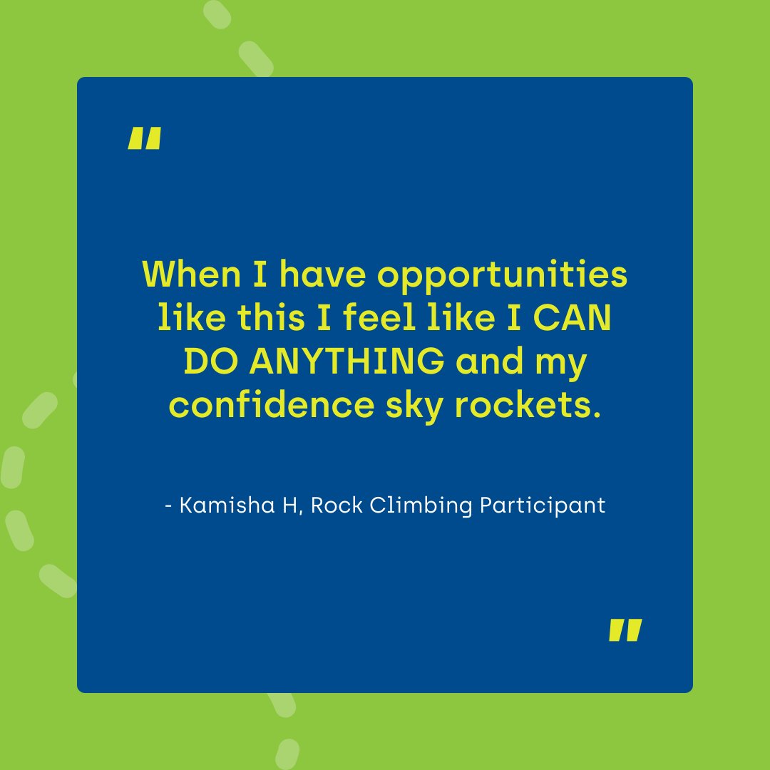Imagine feeling an adrenaline rush, realizing the road ahead is paved with possibility. You’ve got people cheering you on, equipping  you to reach for the next grip on the climbing wall, embark on a strenuous trail, or paddle through deeper water. 

#FreeingWhatsPossible