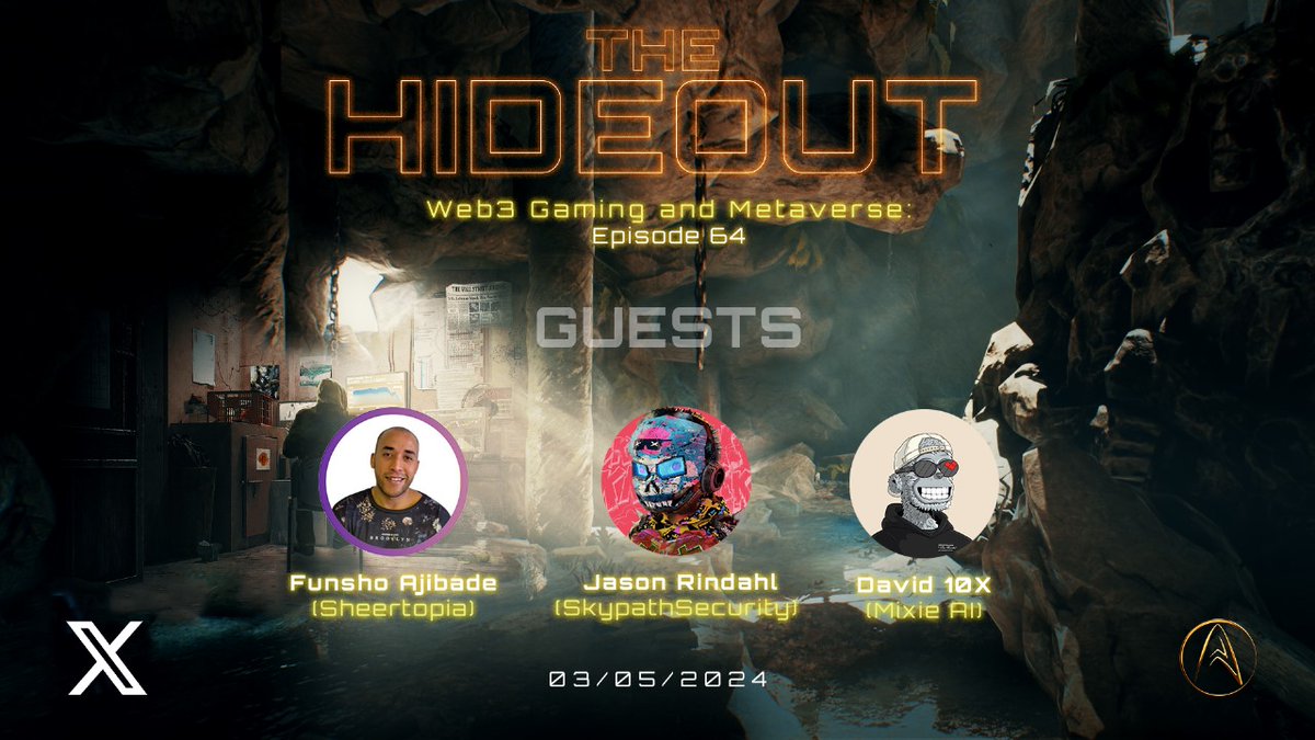 Satoshiverse_io's tweet image. 🌐The Hideout - Ep. 64 - Web3 Gaming and Metaverse
- Guests: @SkypathSecurity, @sheertopia and @Mixieai!🌐

Join us tomorrow at 10 AM PST / 1 PM EST for a fun discussion with our guests!



#Satoshiverse