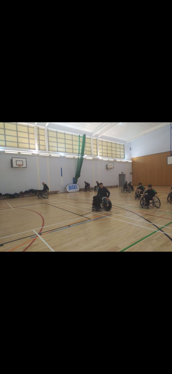 Y8 students rocked the court in a wheelchair basketball event with Mr. Willey today! 🏀♿️ #Inclusion #Teamwork #Sportsmanship