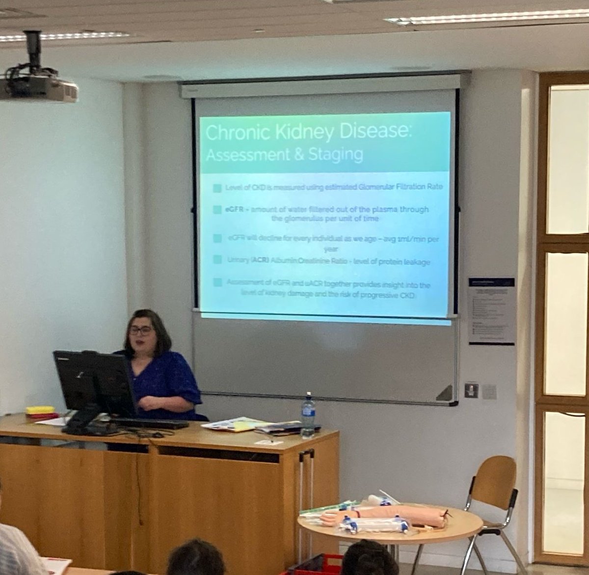 Ci_leddy's tweet photo. Thank you @NursingDkit for inviting Olivia and myself to discuss all things CKD and Renal Replacement Therapies with a great group of 3rd year nursing students today. @CavmonN https://t.co/WgnZ5E09b5