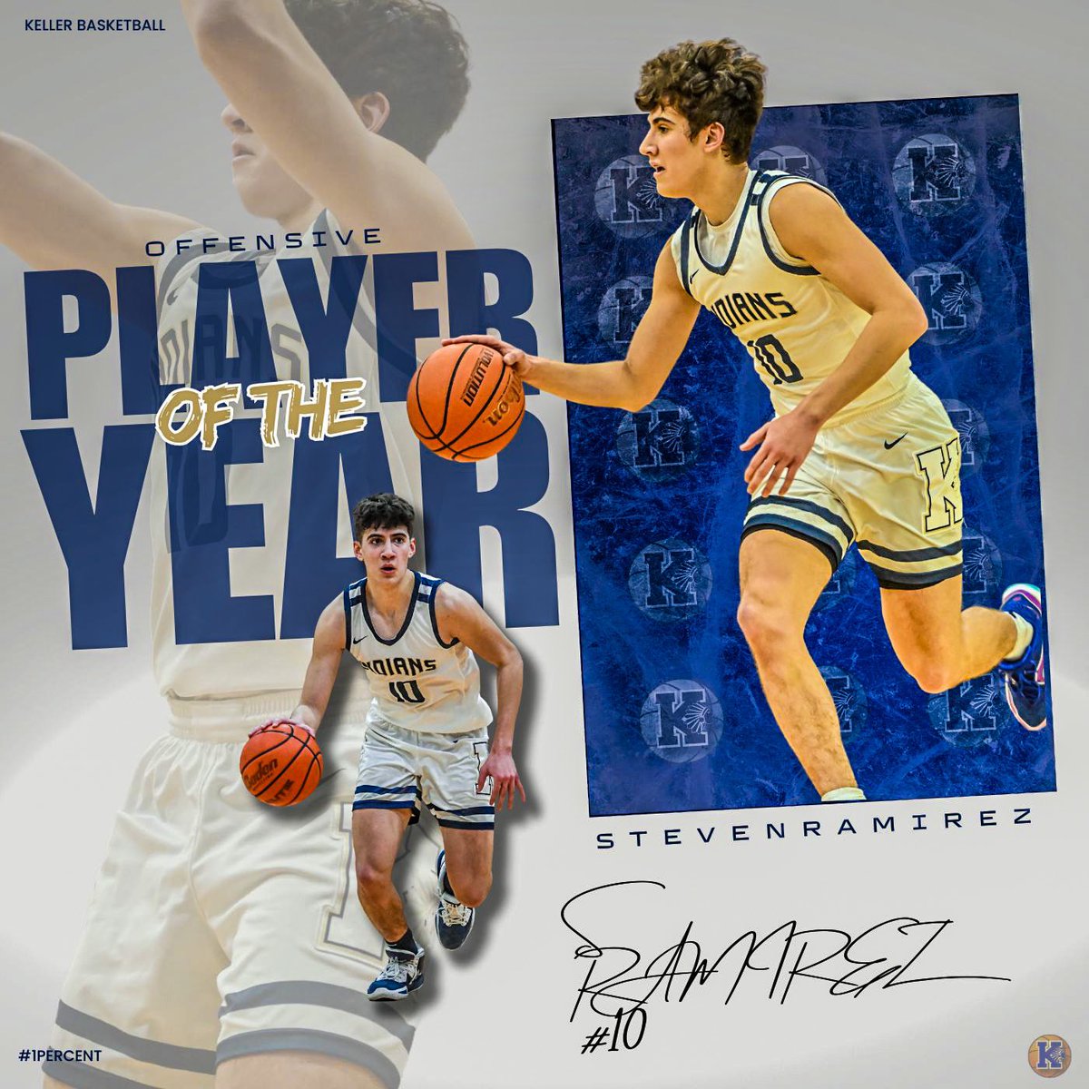 Congratulations to @stevenram2025 on being selected as the Offensive Player of the Year in District 4-6A! #1percent @Tabchoops @Gosset41 @PrepHoopsTX @PaulMDaRealTalk