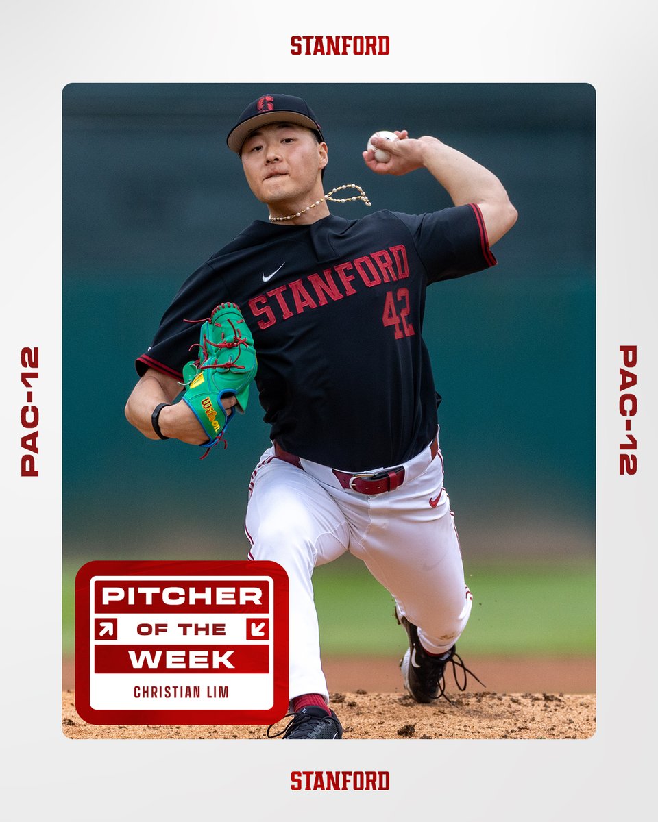 The freshman is the Pac-12 Pitcher of the Week‼️

🗞️ » tinyurl.com/yv66znz3

#GoStanford