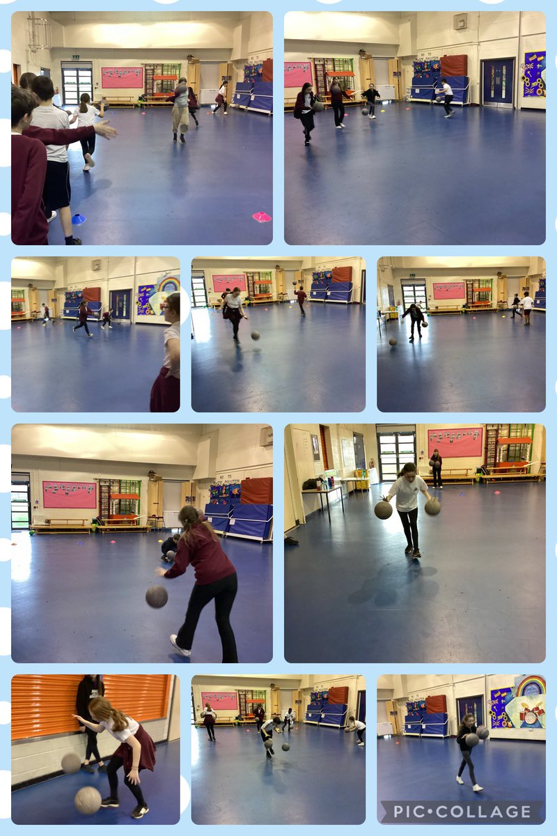 Year 6 are working hard to dribble two basketballs balls 🏀 lots of games and fun with <a href="/merseymavericks/">Mersey Mavericks</a>