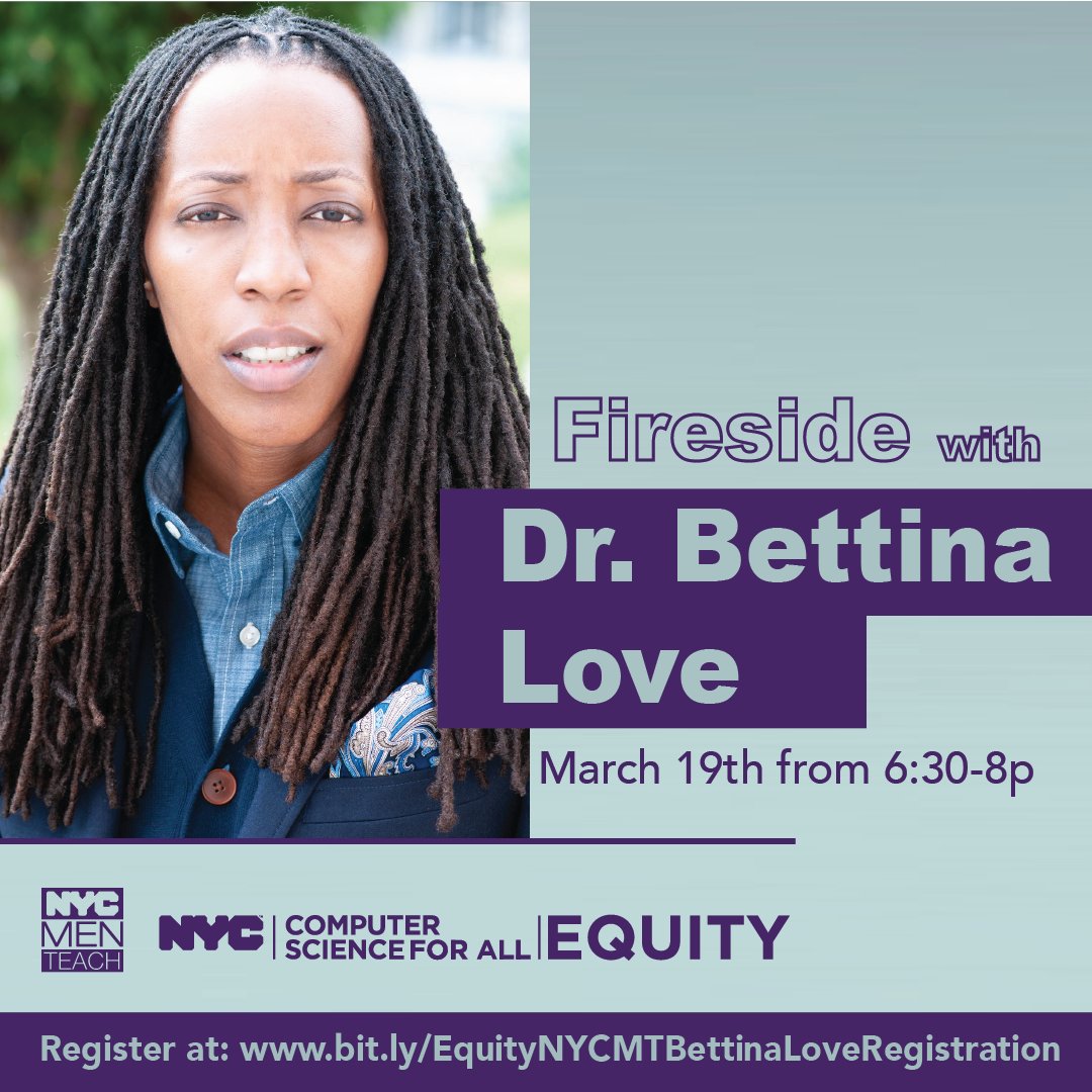 CCrawfordTech's tweet photo. Register for our virtual event w/ Dr. Love! ➡️https://t.co/Hh6hJUh0PQ
Love is the co-founder of the Abolitionist Teaching Network &amp; author of the NYT bestseller Punished for Dreaming: How School Reform Harms Black Children and How We Heal. @CSforAllNYC, @NYCSchools don't miss it! https://t.co/CgcjhS7ZsA