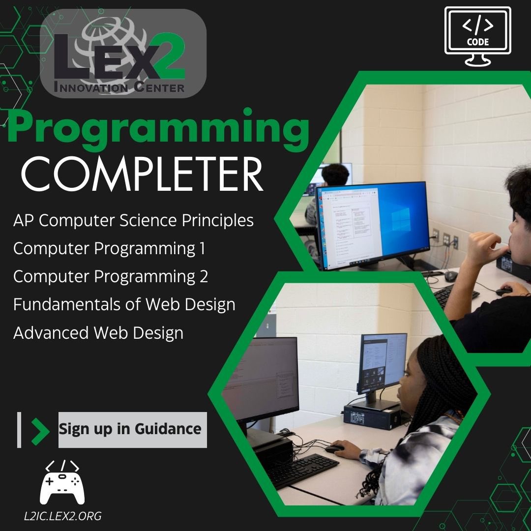 Calling all future coders, game makers & web developers: Unleash your inner coding wizard w/ Programming Class! Ever dreamed of building video games, designing apps, or creating the next big website? Programming is the magic key that unlocks these possibilities! @LexingtonTwo