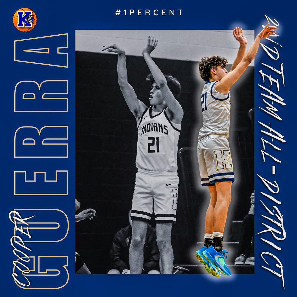 Congratulations to @Cooper_Guerra on being selected 4-6A 2nd Team All District! #1percent @Tabchoops @Gosset41 @PrepHoopsTX @PaulMDaRealTalk