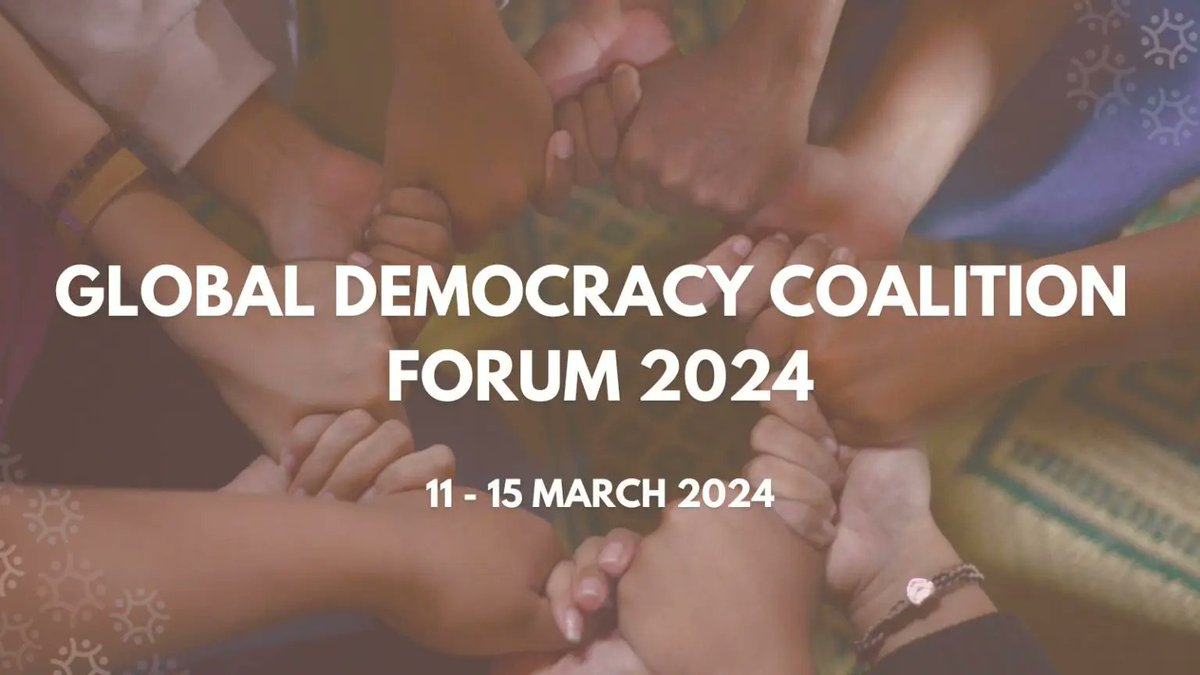 The 2024 #GDCForum will convene between 11-15 March in the lead up to #S4D3. This year's Forum will include regional fora in 🇩🇴🇬🇭🇪🇸🇰🇷 with activists and policymakers convening to discuss emerging challenges and opportunities facing democracy worldwide. 

🔗globaldemocracycoalition.org/forum-2024/