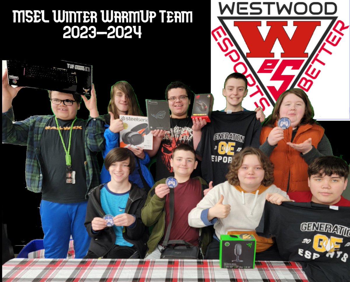 Westwood eSports sends a special Thank YOU to <a href="/JoinGenEsports/">Generation Esports</a> for the swag and gaming peripherals that were sent to our eSports Team for participation in the Winter WarmUp Season! <a href="/wvmtec/">MTEC</a> #SuperSmashBros #NintendoSwitch #WestwoodExcellence