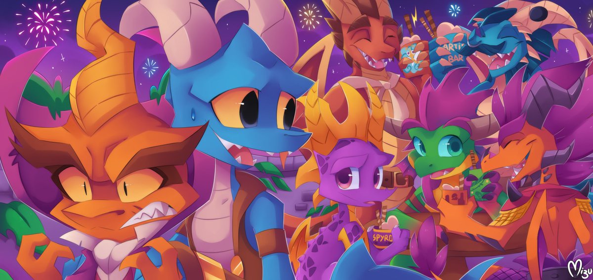 BlazeMizu's tweet photo. The only time Ripto was invited to a party, it had to be during the Year of the Dragon. Ironic, isn't it?😉
 
Fortunately, Riptide is there to get Ripto back to his castle before she returns to the party 🎉

#SpyroTheDragon #Spyro #YearOfTheDragon https://t.co/urCUABhNhC