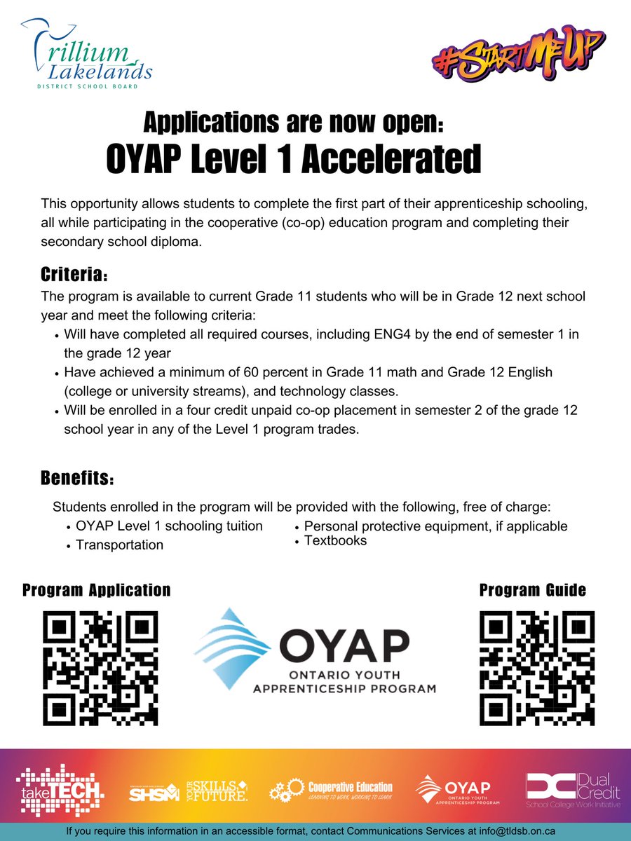🚀 Level up your future with OYAP Level 1 Accelerated! 📚💼 Dive into your apprenticeship journey while earning your diploma and gaining real-world experience. Apply now for this incredible opportunity!