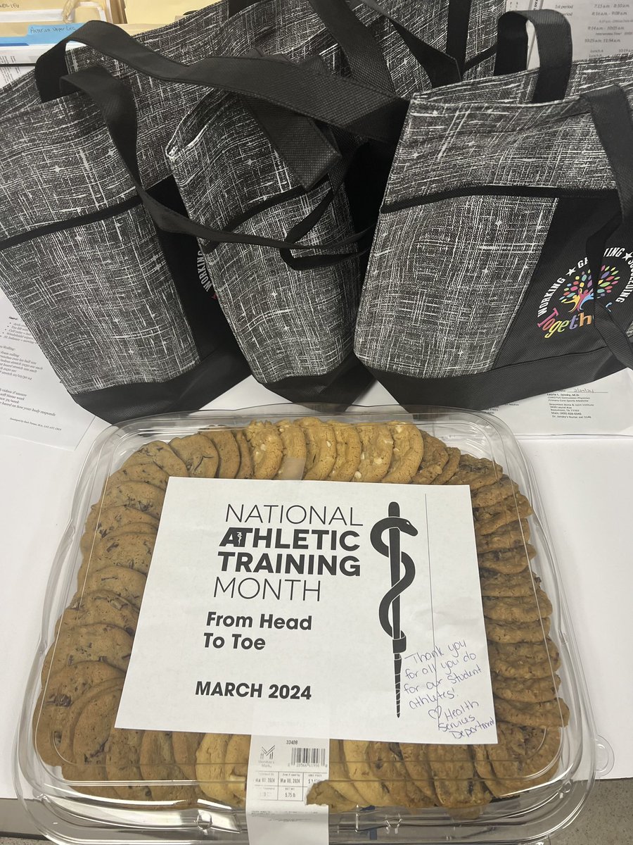 Thank you to <a href="/BeaumontISD/">BMTISD</a> Health Services Dept for the gift to our Athletic Training team for National Athletic Training Month! 

We appreciate being appreciated!