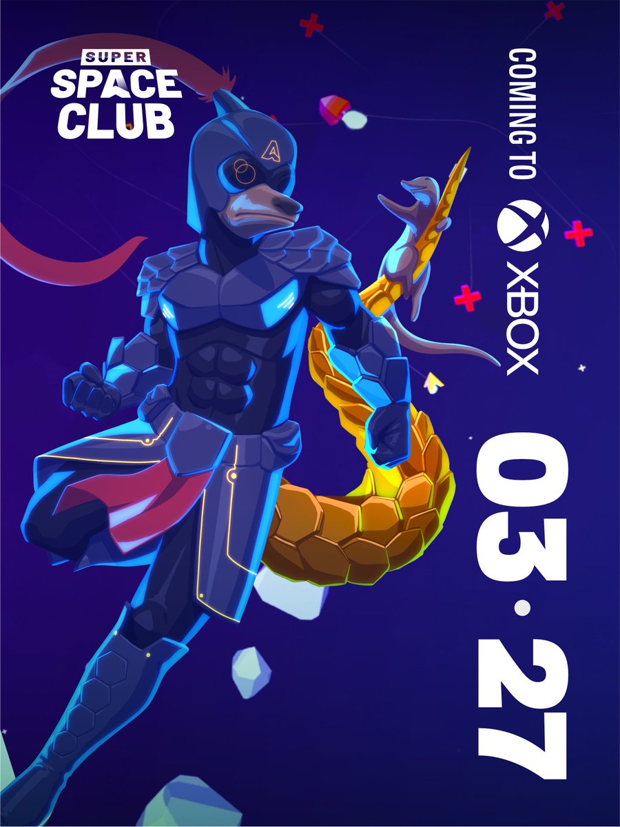 Xander the Pangolin is on his way to defend the galaxy! Super Space Club soars onto #Xbox on March 27th.
