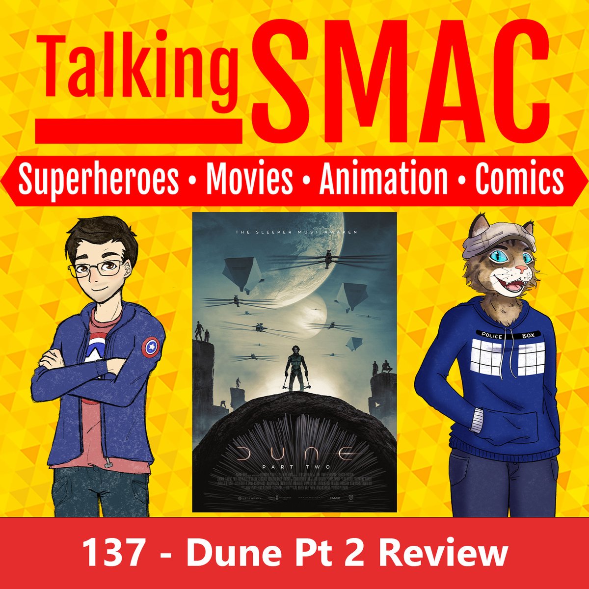 TalkingSMACpod's tweet photo. It's time to return to #Dune with Josh & Alex as they review #DunePart2
https://t.co/bIJvfhTB2t
#podcastandchill #indiepodcast #MoviePodcast #MovieReview #2une #PodNation #PaulAtreides #Zendaya #RebeccaFerguson #ChristopherWalken #FlorencePugh #DuneSaga #ReviewPodcast https://t.co/zmgWe2GSw8