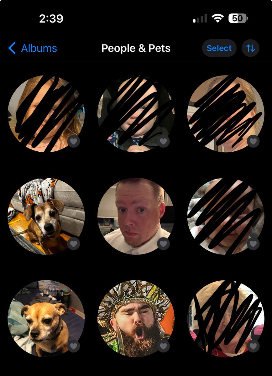 bradblah's tweet photo. Is it bad when @JasonKelce’s face is the top recognized face in your iPhone that’s not yourself, your wife, your children, or your pets? Asking for a friend… @Eagles https://t.co/qGuFjuImmf