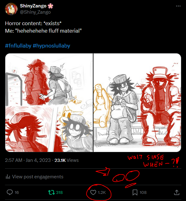 Shiny_Zango's tweet photo. ...I went back to look at the very first LL post, and since when it had over 1k likes?? huh????

I mean thank you but huh????? https://t.co/3lIxe6C3Bf