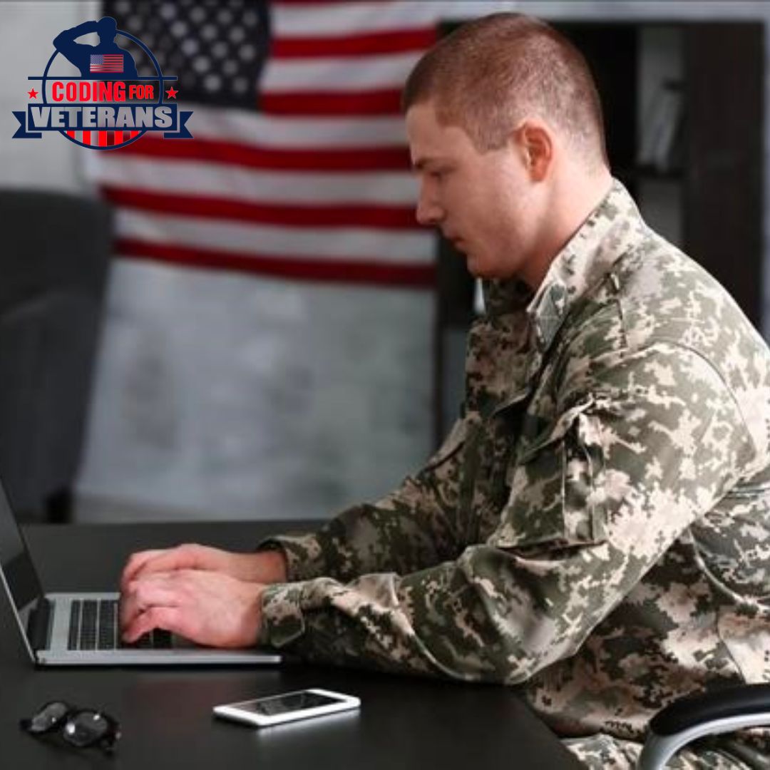 Experience a new way of learning! Our online courses empower veterans from all backgrounds to thrive in tech. Learn more about our program on our website👇🏼 codingforveterans.com/us-home/ #TechForAllVets #Veterans #OnlineLearning #CareerBoost #TechSkills #TechStability #Coding #M...