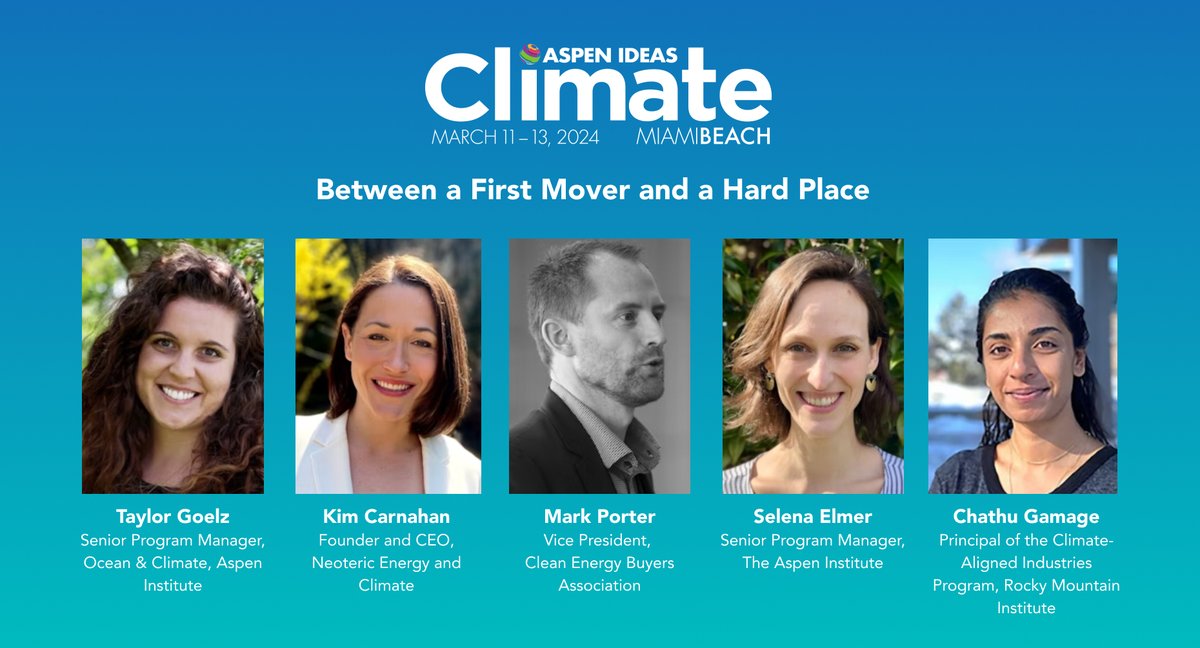 Hard-to-abate sectors—from maritime and aviation to hydrogen and steel—are proving to be some of the biggest innovators for a net-zero future. Join us at @AspenIdeasClimate to hear from first movers who are catalyzing decarbonization pathways.aspenideas.org/attend/climate