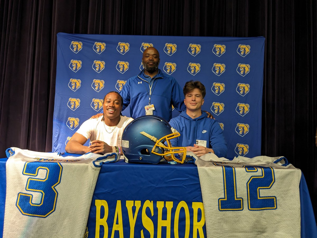 Bruins nation let's show our appreciation and congratulate our very own <a href="/chy_babyjay/">Jaden Judge</a> and <a href="/calebrhodess15/">Caleb Rhodes</a> on signing their NLI today to <a href="/ConcordFootball/">Concord University Football</a> and <a href="/SURiverHawksFB/">Susquehanna Football</a>, we are extremely proud of you both and excited to see what the future holds 🔵🟡🐻🏈