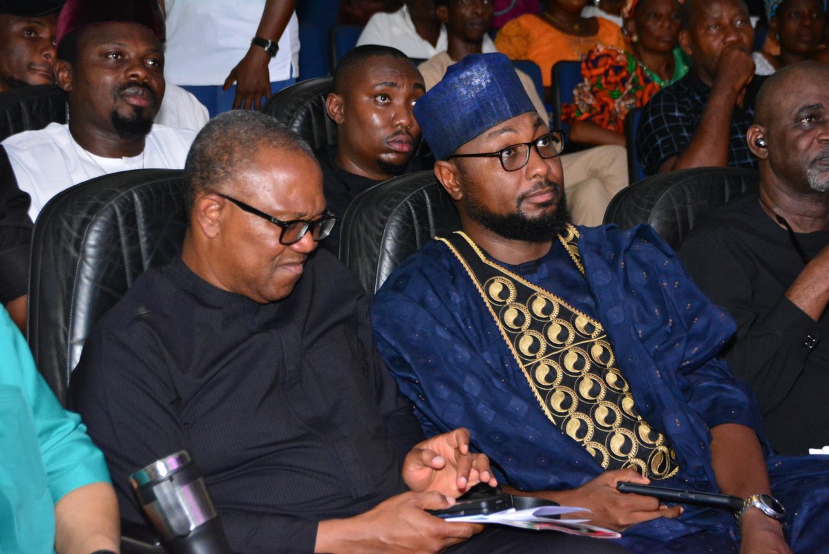 The incoming chairman of our great party @NgLabour Alhaji Ibrahim Hussain Abdulkarim @ziter001 and our dear principal @PeterObi some days ago during a program organised by our dear brother @Drmopaul in Abuja Nigeria. May Nigeria succeed, Ameen.