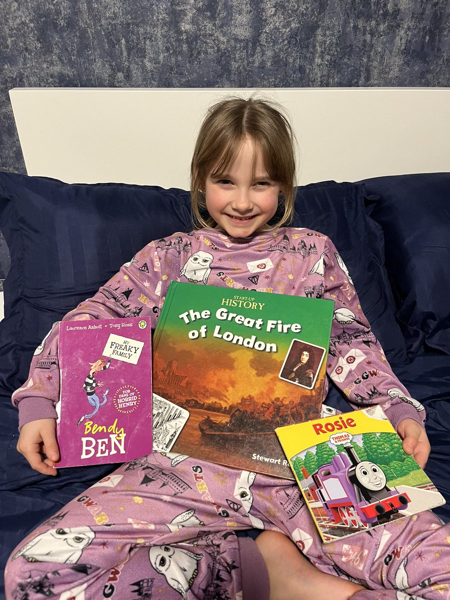 3 days into the challenge and  3 books read each (a book read each day so far) by Toby & Rosie - this evening’s story was their namesake from the Thomas th Tank Engine series! @BirstallAcad #readingforpleasure #ReadingRaffle #WorldBookDay #ReadtoSucceed #InItToWinIt