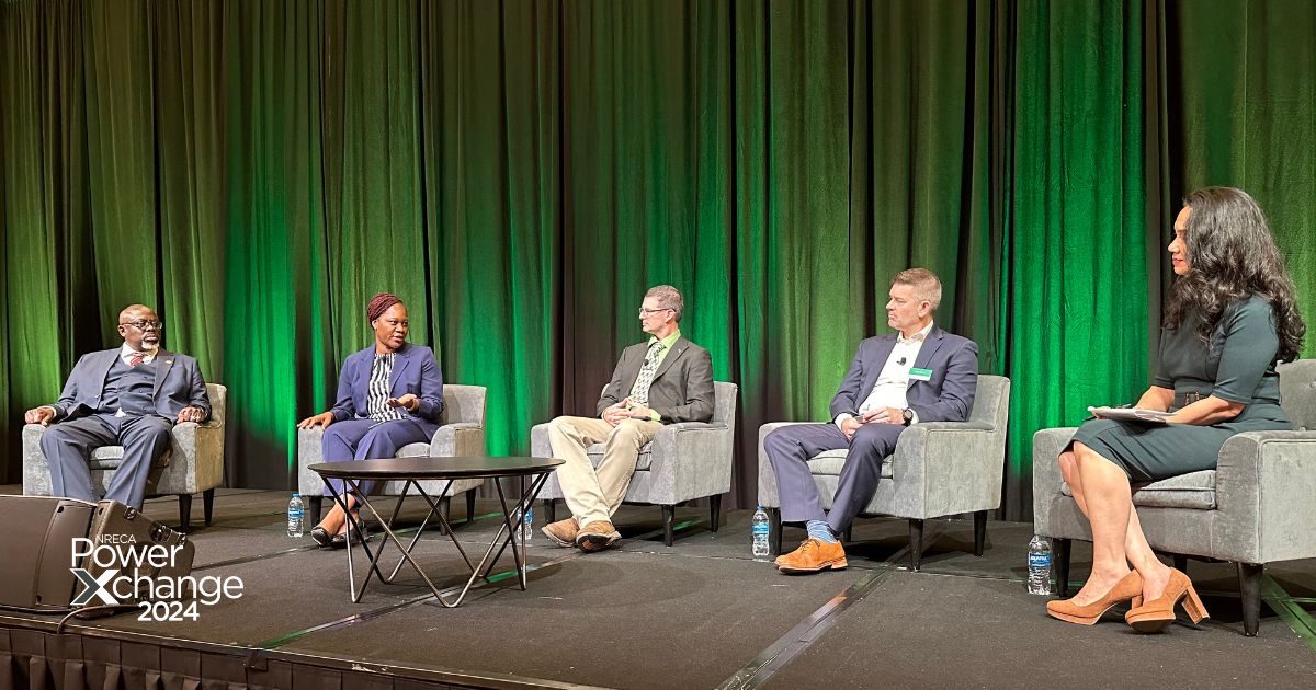 NRECANews's tweet photo. The scenes from the early days of the American co-op movement are currently playing out in sub-Saharan Africa. During #PowerXchange24, African co-op leaders share more about the challenges they face and how co-ops are helping bring power to remote villages via @NRECAintl. https://t.co/42FtGCyRhY