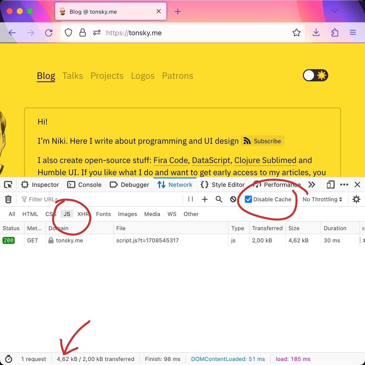 JavaScript Bloat in 2024 tonsky.me/blog/js-bloat/