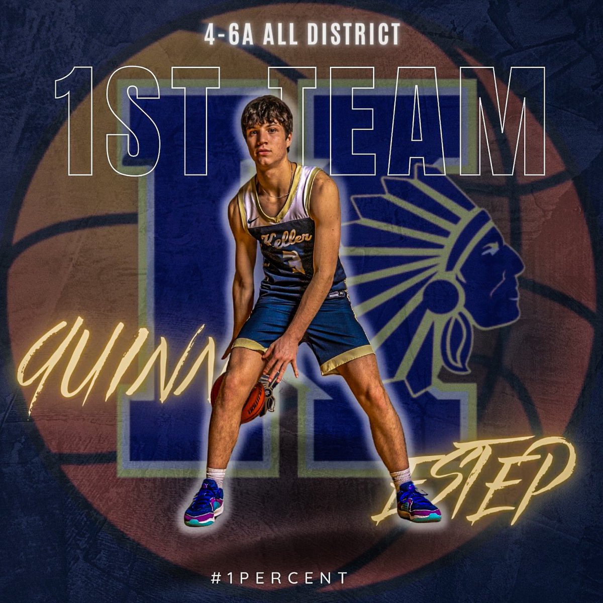 Congratulations to @quinnestep5 on being selected 4-6A 1st Team All District! #1percent @Tabchoops @Gosset41 @PrepHoopsTX @PaulMDaRealTalk