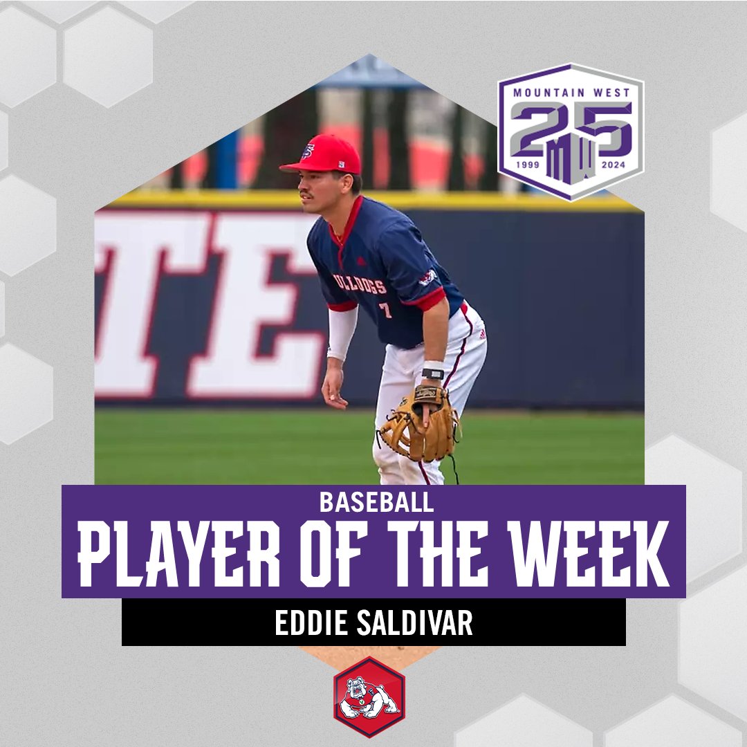 .<a href="/EddieSaldivar3/">Eddie Saldivar</a> batted .500 with four hits, three RBIs, six runs scored and four walks as the Bulldogs opened MW action with a series win against San Diego State ⚾️🐶

#AtThePEAK | #MWBSB | #GoDogs