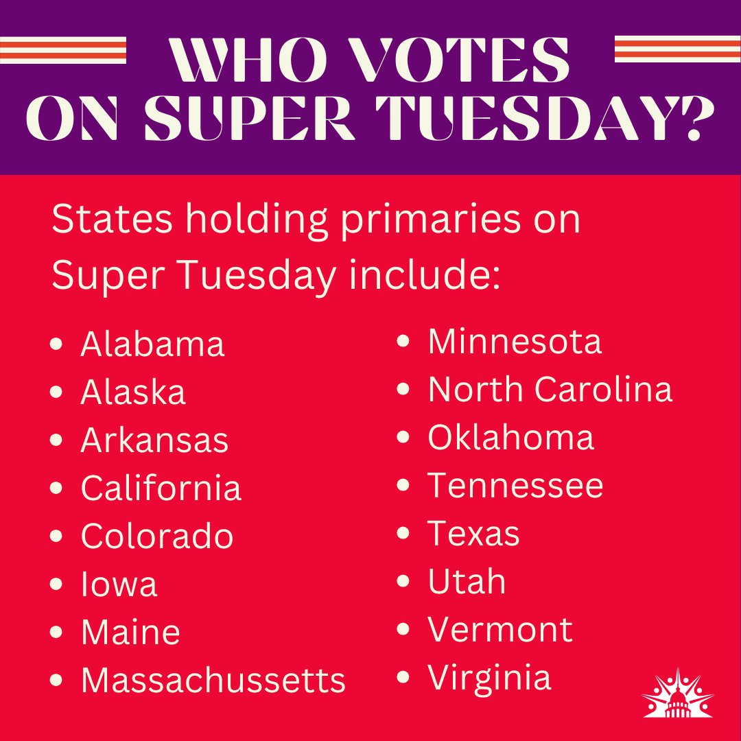 Whether you're casting your vote for a presidential nominee, supporting down-ballot races, or weighing in on local measures, your voice matters this #SuperTuesday. Let's show up in force and make our mark in every corner of the ballot! 🗳️🌟 #EveryVoteCounts #VotaConPoder'