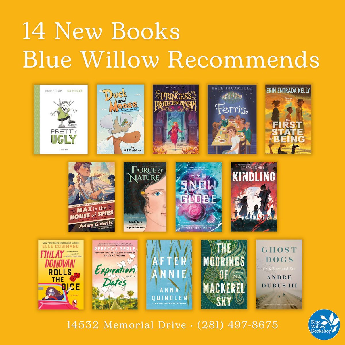 Blue Willow Bookshop (@bluewillowbooks) on Twitter photo ✨14 fresh favorites from Blue Willow booksellers!✨
Check out our new staff picks: bluewillowbookshop.com/blog/fourteen-…
Feat: <a href="/kirkreedstrom/">Kirk Reedstrom</a> @ca_london <a href="/AdamGidwitz/">Adam Gidwitz</a> <a href="/SophieBlackall/">Sophie Blackall</a> @tracichee <a href="/ElleCosimano/">Elle Cosimano</a> <a href="/RebeccaASerle/">Rebecca Serle</a> ✨14 fresh favorites from Blue Willow booksellers!✨
Check out our new staff picks: bluewillowbookshop.com/blog/fourteen-…
Feat: <a href="/kirkreedstrom/">Kirk Reedstrom</a> @ca_london <a href="/AdamGidwitz/">Adam Gidwitz</a> <a href="/SophieBlackall/">Sophie Blackall</a> @tracichee <a href="/ElleCosimano/">Elle Cosimano</a> <a href="/RebeccaASerle/">Rebecca Serle</a>