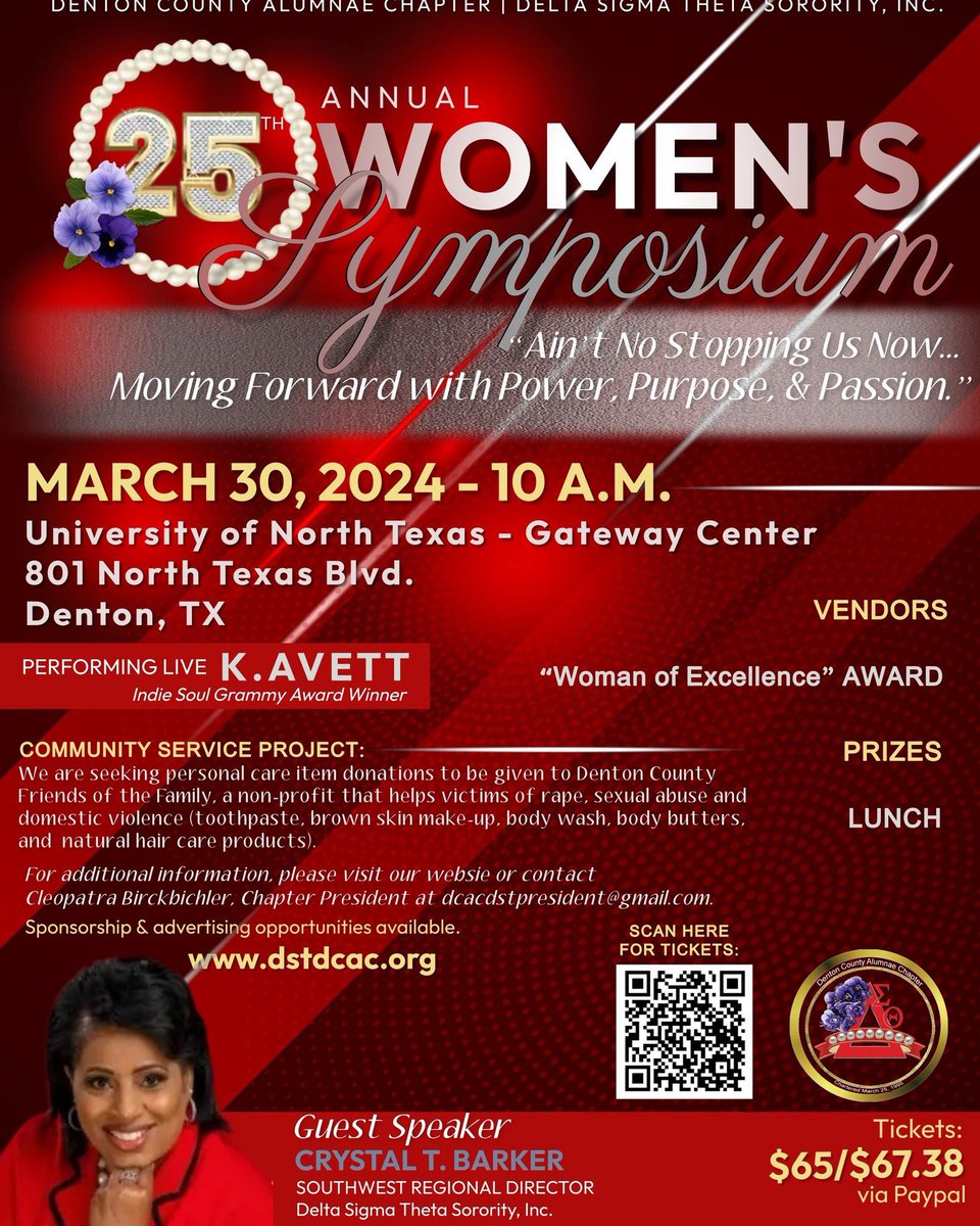 Tickets are going fast, but you still have time to purchase your ticket for our Signature Event.  

25th Annual Women's Symposium-"Ain't No Stopping Us Now...Moving Forward with Power, Purpose, and Passion."

#25thWomensSymposiumDCAC