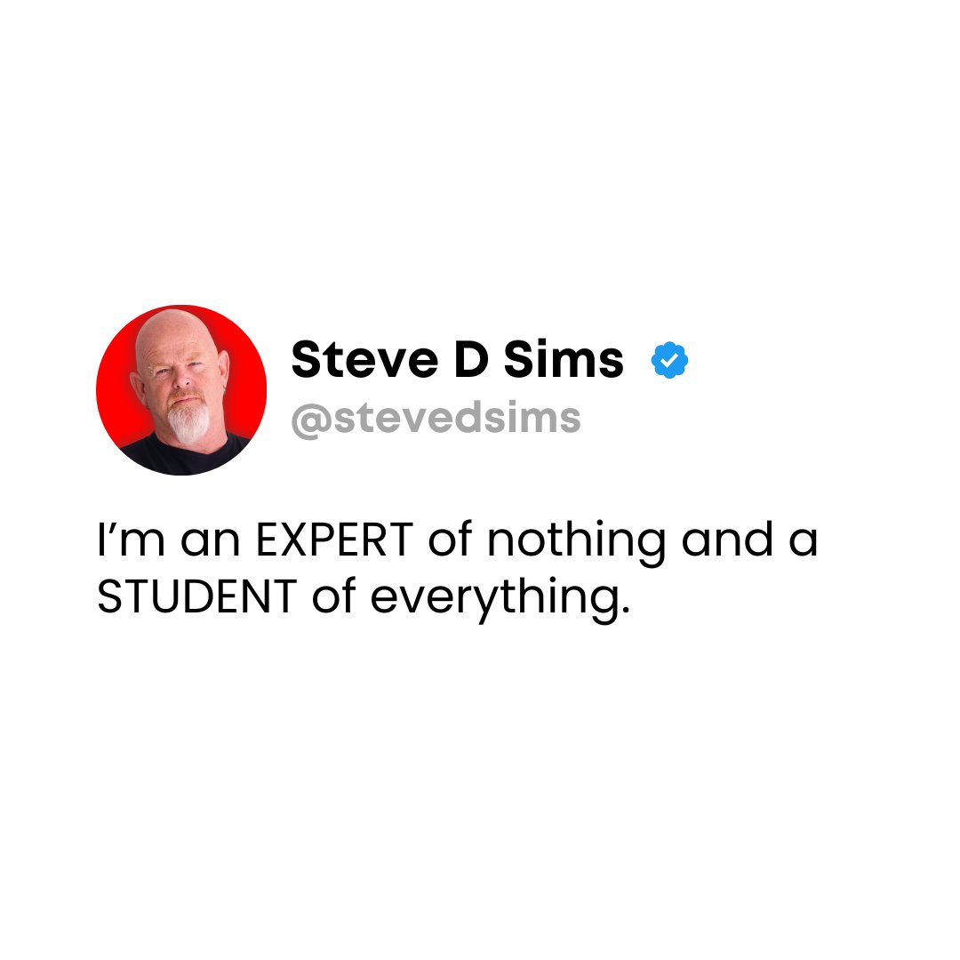 SteveDSims's tweet photo. I know enough to know that I don't know everything. This mindset keeps me a student to everything around me.

#entrepreneurship #business #entrepreneurcoach #stevedsims #stevesims https://t.co/Qcl7tcGrsV