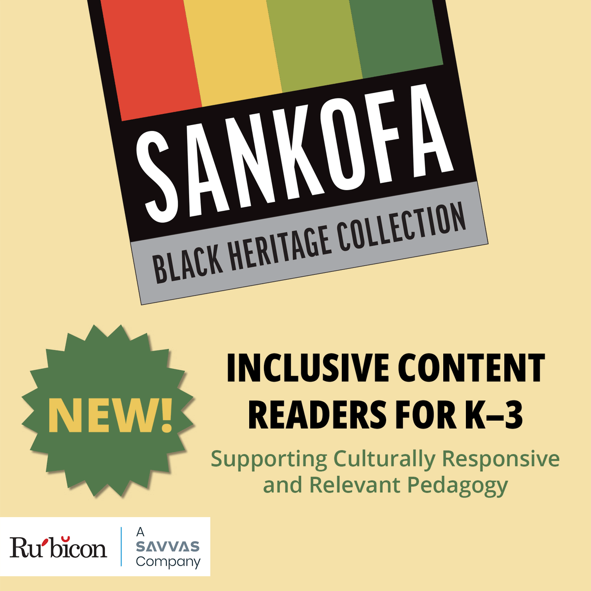 📚 Teachers, we have exciting news: Sankofa's NEW cross-curricular K–3 content readers are coming summer 2024! ☀️

🔗 Read about the authors, sign up for updates, and learn more: ow.ly/zwQ050QJsjQ

 #LiteracyMatters #ElementaryEducation #EdChat