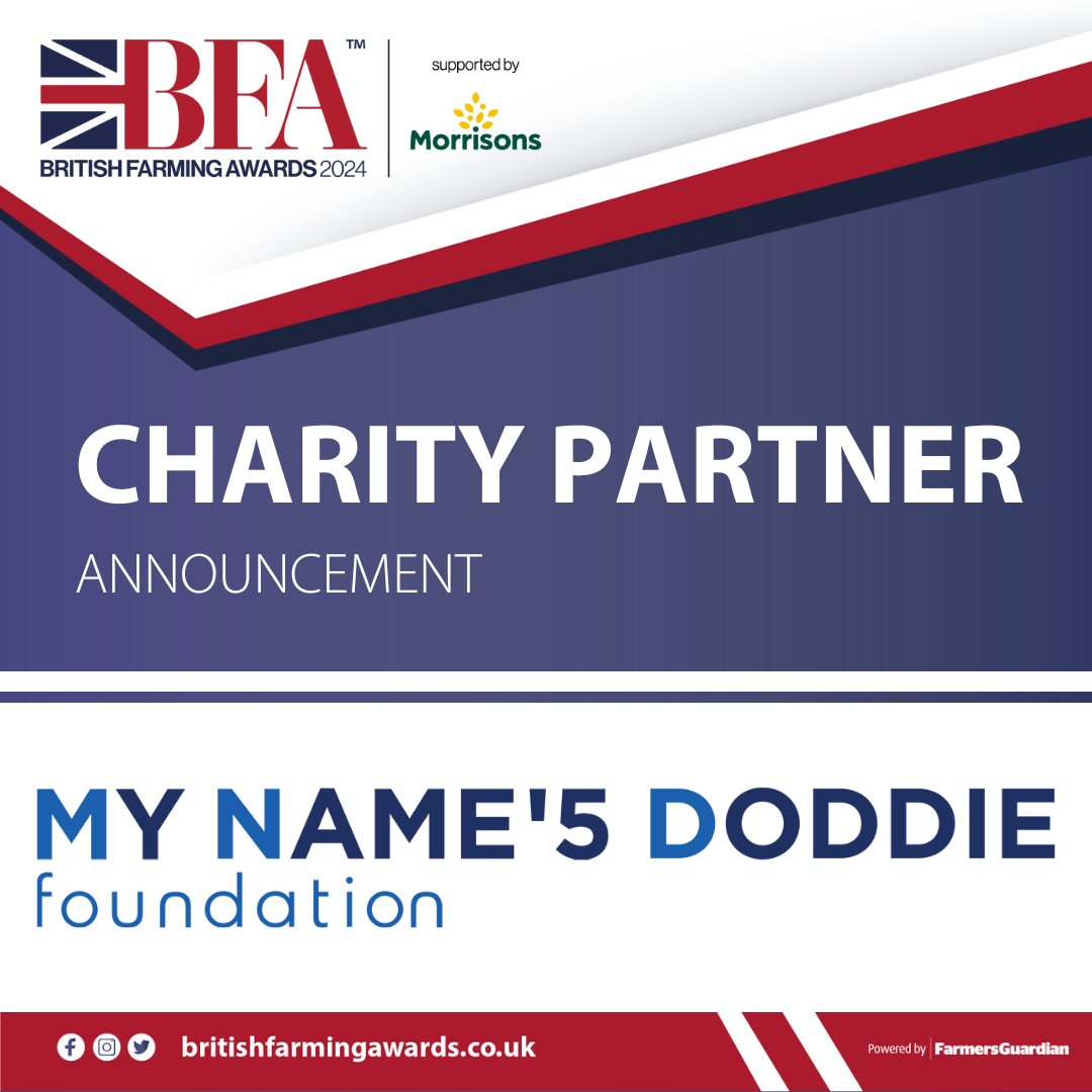 The #BFA24 are thrilled to announce its 2024 charity partnership with the @MNDoddie5! The charity is dedicated to funding the search for effective treatments and a cure for motor neuron disease (MND). Find out more here ➡️ ➡️ britishfarmingawards.co.uk/britishfarming…