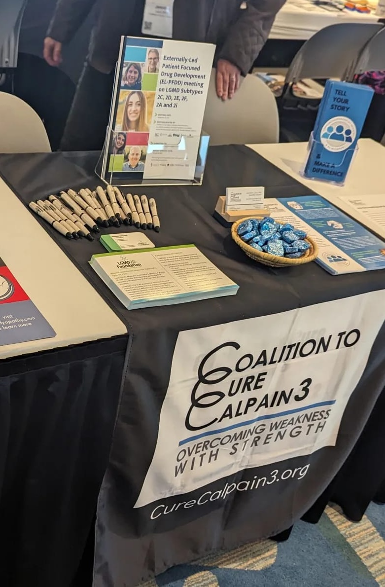 Stop by Table 2 in the Patient Advocacy Pavilion at <a href="/MDAorg/">Muscular Dystrophy Association</a> Clinical &amp; Scientific Conference. There is chocolate. #LGMD2A #LGMDR1 #Calpainopathy