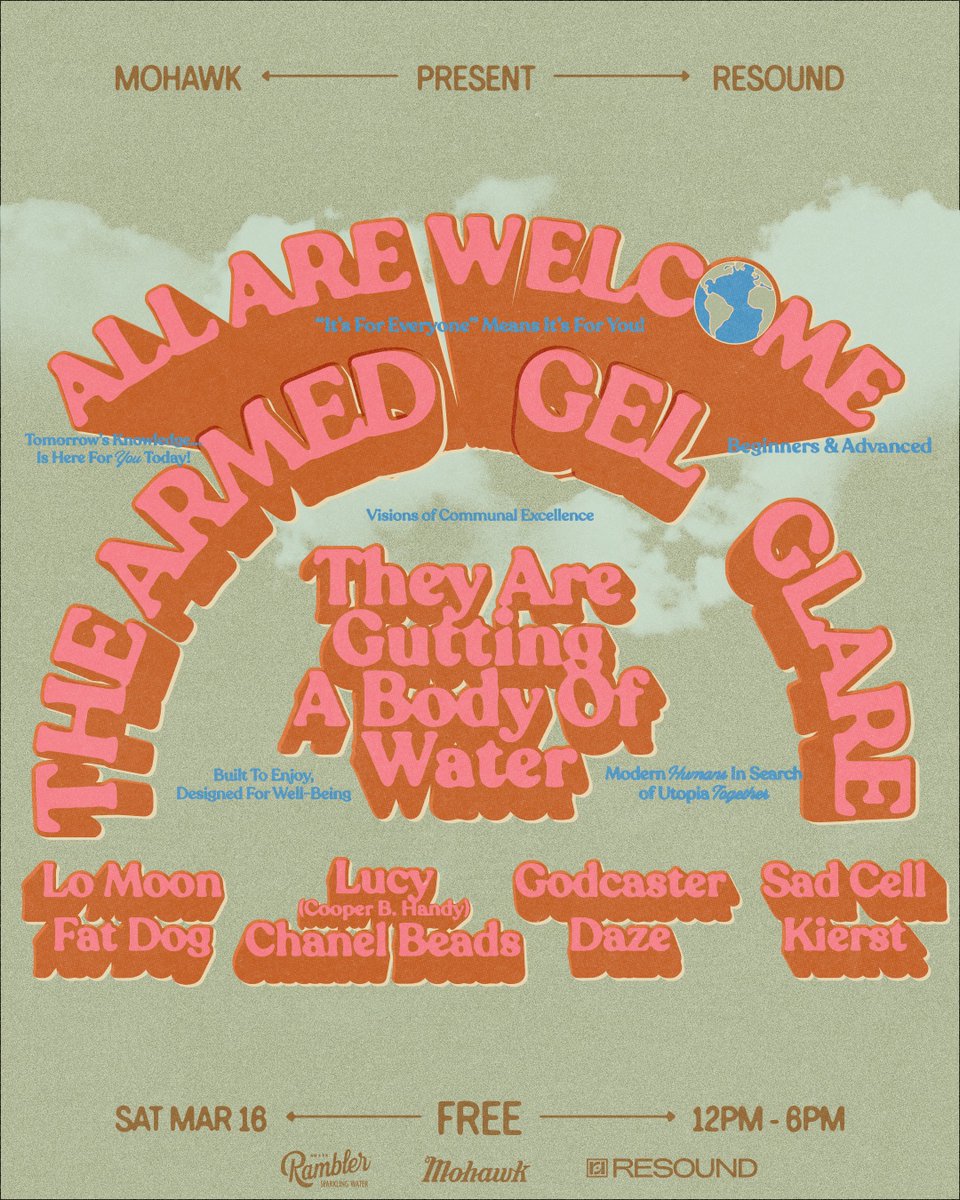 Resound Presents (@resoundpresents) on Twitter photo All Are Welcome on Saturday, March 16! <a href="/mohawkaustin/">Mohawk Austin</a> & Resound Present a FREE All Ages musical experience from 12pm to 6pm. RSVP here wl.seetickets.us/event/all-are-… All Are Welcome on Saturday, March 16! <a href="/mohawkaustin/">Mohawk Austin</a> & Resound Present a FREE All Ages musical experience from 12pm to 6pm. RSVP here wl.seetickets.us/event/all-are-…