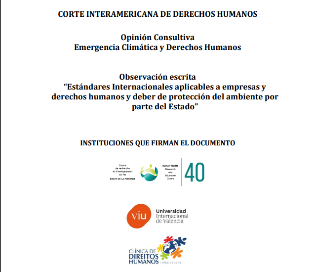 Sherencia77's tweet photo. IACtHR releases the approx. 200 briefs filed for its Advisory Opinion on climate emergency.
Our report focuses on environmental due diligence and #BizHumanRights. We look forward to presenting our brief during the Court's hearing in Brazil this May.
Link: https://t.co/KGFncaiihc https://t.co/bJYyB1Mme1