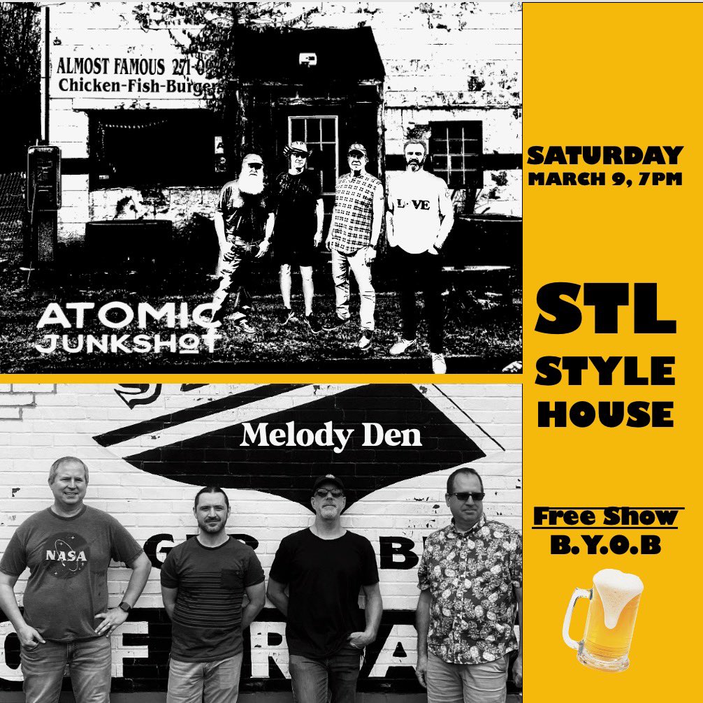 Let’s get sexy people. Join us and Melody Den this coming Saturday night at 7 PM on Cherokee Street in St. Louis @StlStyle House. There ain’t no cost. You can bring your own booze. And you’ll get some semi-great music. What’s not to love?