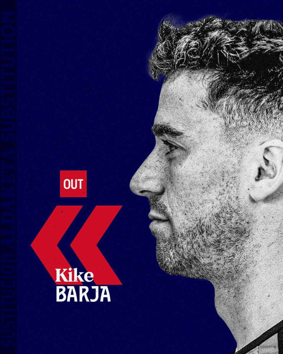 🕘 14' | Primer cambio de Osasuna. Se marcha Kike Barja y entra en su lugar Moi Gómez. (0-0)

#OsasunaAlavés