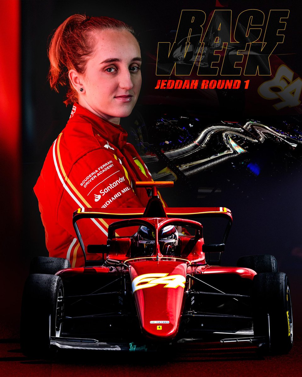 For the first time this year I can say it’s RACE WEEK!!🤩 Can't wait to kick off Round 1 of the @f1academy season with @prema_team. Let's get ready for some night racing ✨ #MayaWeug #RACEWEEK #Jeddah #Ferrari #F1Academy #Prema #PremaRacing #FDA #F1A