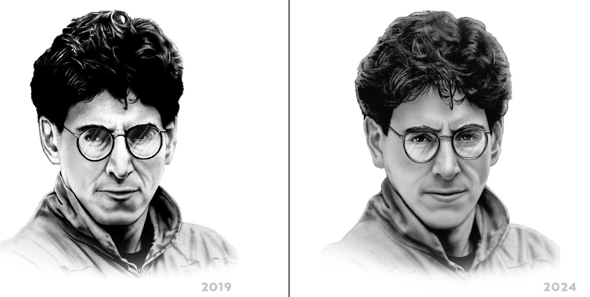 NickKremenek's tweet image. This might be one of my better portrait redraws I’ve done so far. I started this a long time ago and very glad he’s finished. Stay tuned for the final print reveal!
#ReForge #EgonSpengler #Ghostbusters #RoadToWonderCon2024
