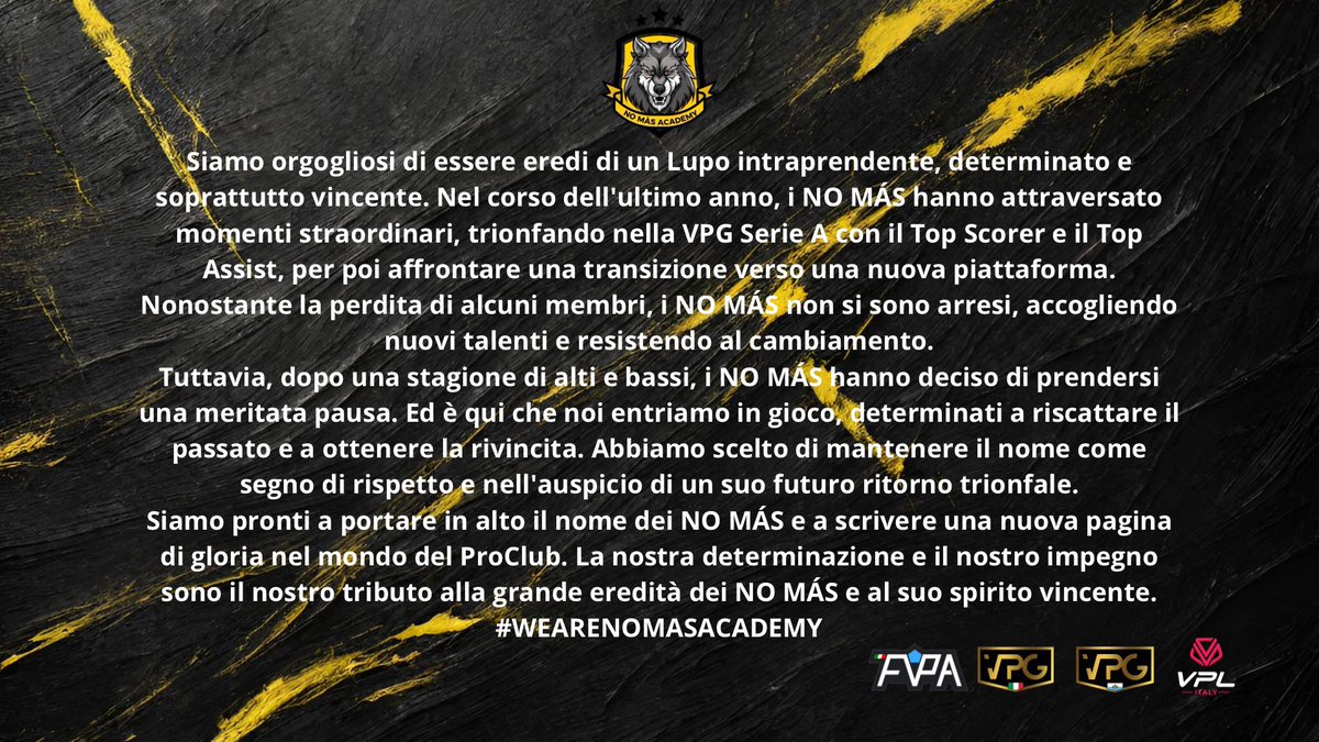 NOMAS_ACADEMY's tweet image. @officialnomas 🐺