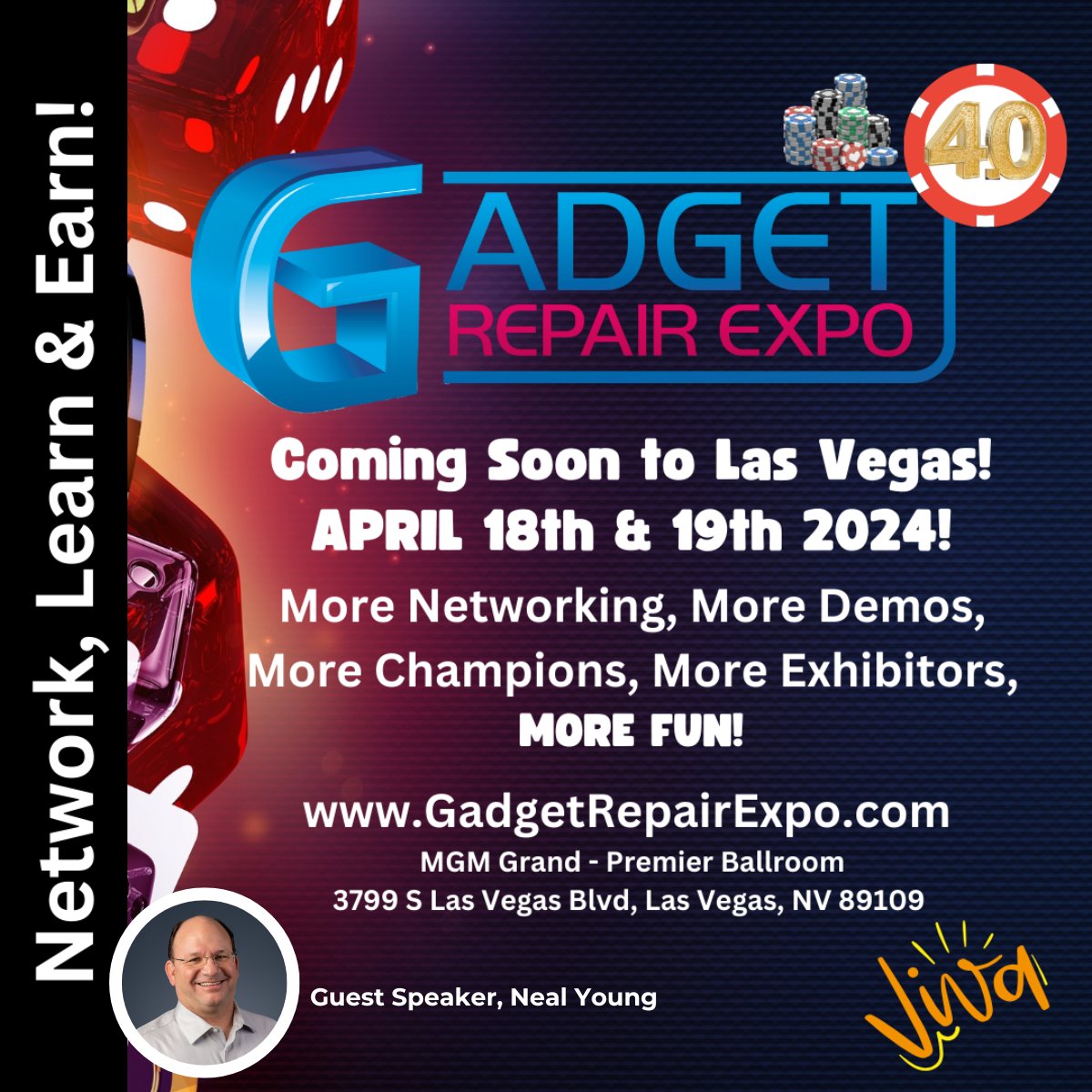 Neal Young, our Lease Pro, is set to rock the stage at Gadget Expo 2024 in Las Vegas! 🌟

Snag FREE VIP passes here: go.marcecoltd.com/Vista-Retail-L…

Complete the form, and upon confirmation, receive an exclusive discount code for an unforgettable Gadget Expo experience! 📅Save the date!