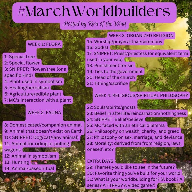 NLSoperGorden's tweet photo. Today is day 7 of #MarchWorldbuilders with @kiraofthewind1, with a prompt of the MC's interaction with plants.
As a PhD student studying Unworld plant ecology, I would say Cami interacts with plants quite a lot!
#worldbuilding #magicplants #amwritingfantasy #writingcommunity https://t.co/mn2bDvGx7u