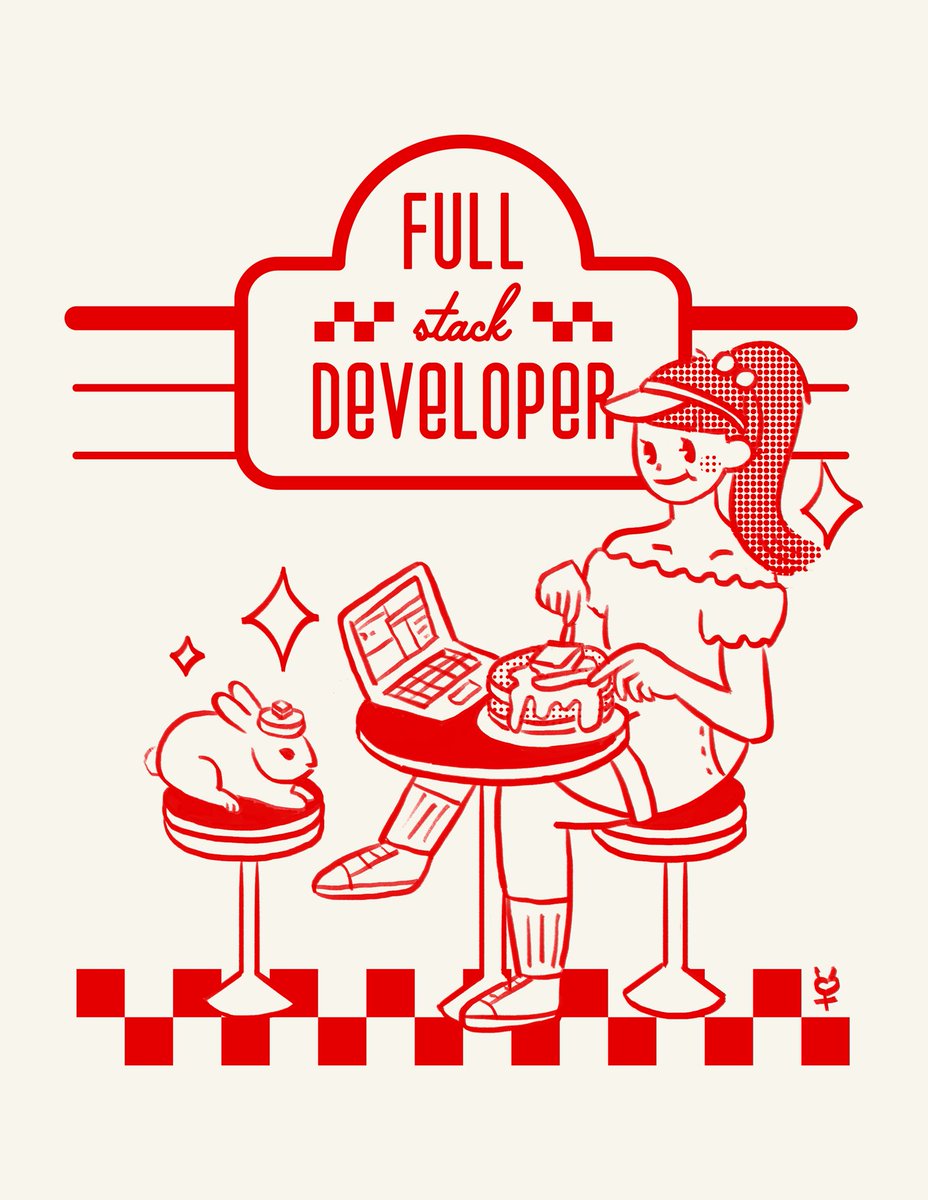 [cw: food]

full stack shirts are up for pre-order now! 🐰🥞❤️

shop.bubblesort.io/products/full-…