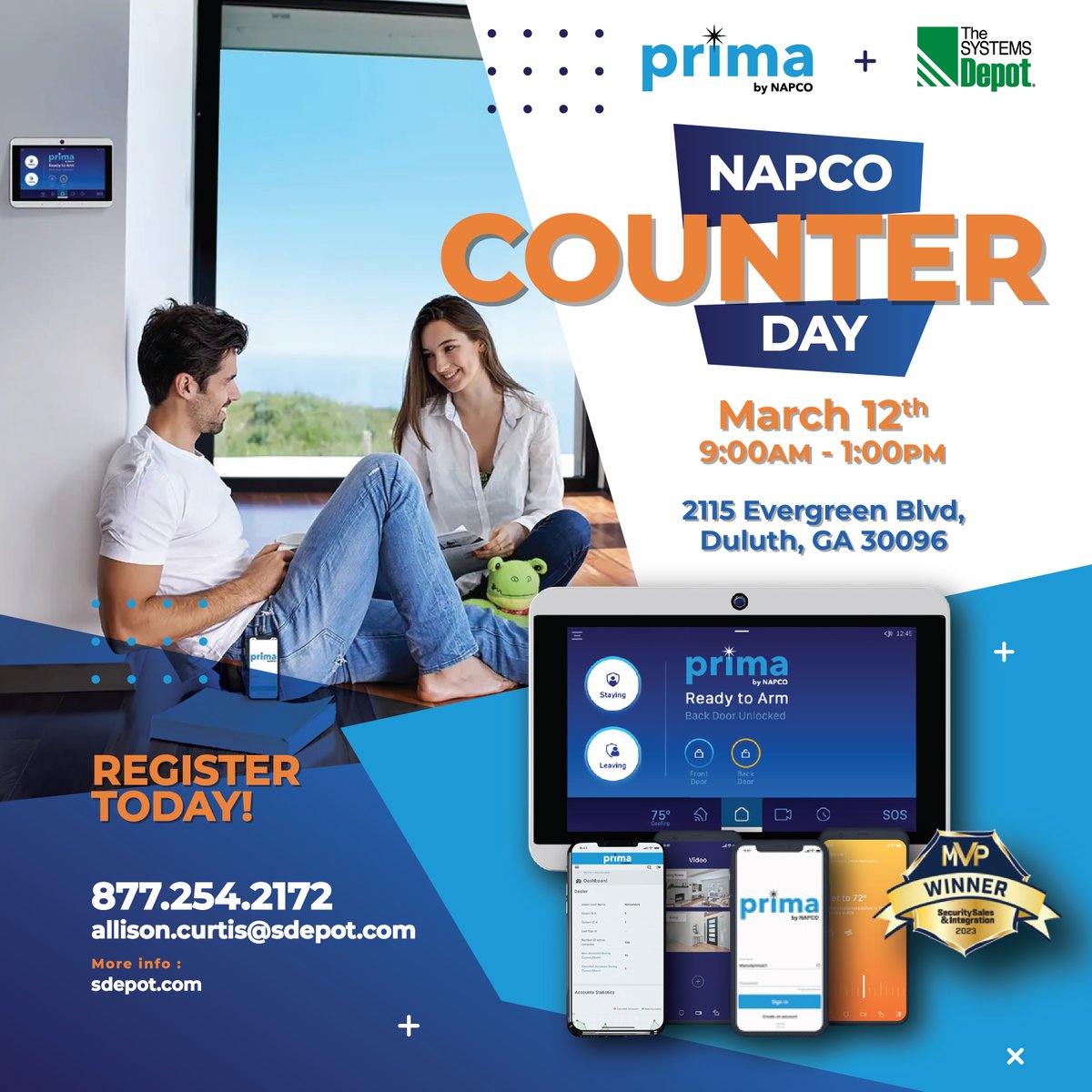 TheSystemsDepot's tweet image. 🌟Counter Days with @NSSCSecurity 🌟

Mark your calendars! Our Napco Prima Counter Days are back and better than ever! Join us from March 12th, 13th and 14th at our locations in Duluth, GA; Fayetteville, NC; and Jacksonville, FL!