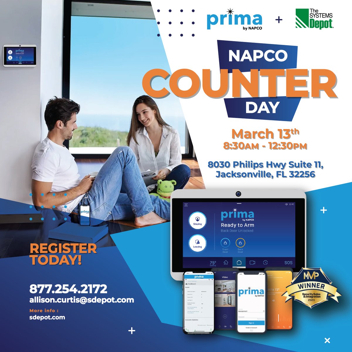 TheSystemsDepot's tweet image. 🌟Counter Days with @NSSCSecurity 🌟

Mark your calendars! Our Napco Prima Counter Days are back and better than ever! Join us from March 12th, 13th and 14th at our locations in Duluth, GA; Fayetteville, NC; and Jacksonville, FL!
