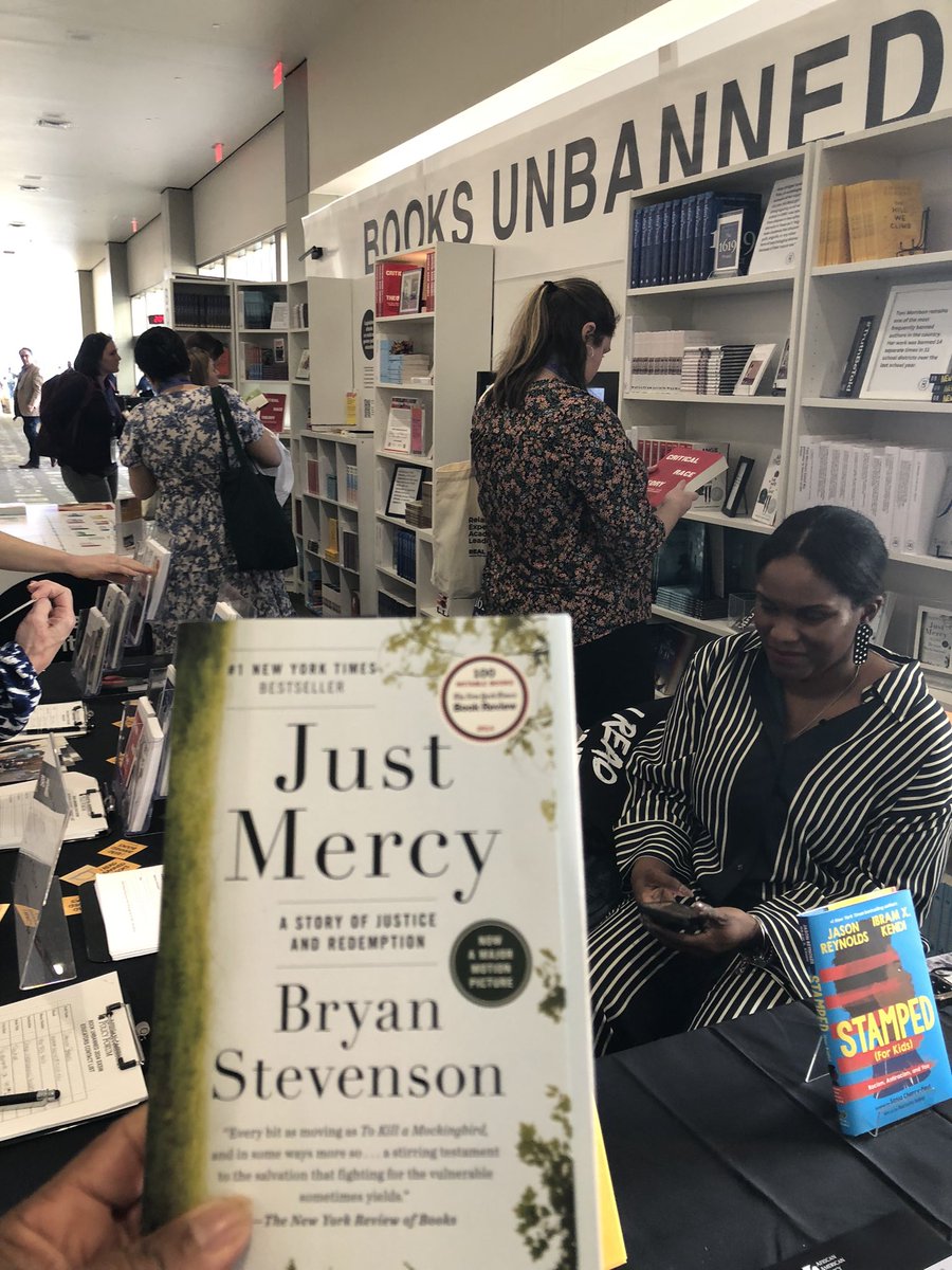 My first @SXSWEDU Conference starting off with the powerful @sandylocks and a free @AAPolicyForum Unbanned book! #JustMercy #SXSWEDU